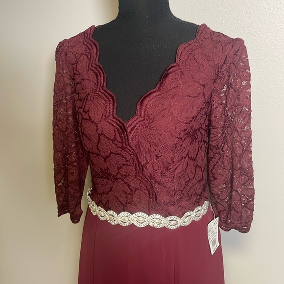Never worn Burgundy mother of the bride high low dress - Picture 1 of 8